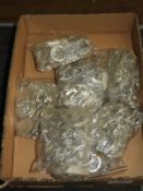 Box Containing 20 Packs of Chrome Keychains with H