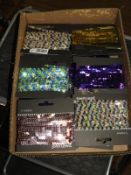 Box Containing 20 Lengths of Sequin and Other Ribb