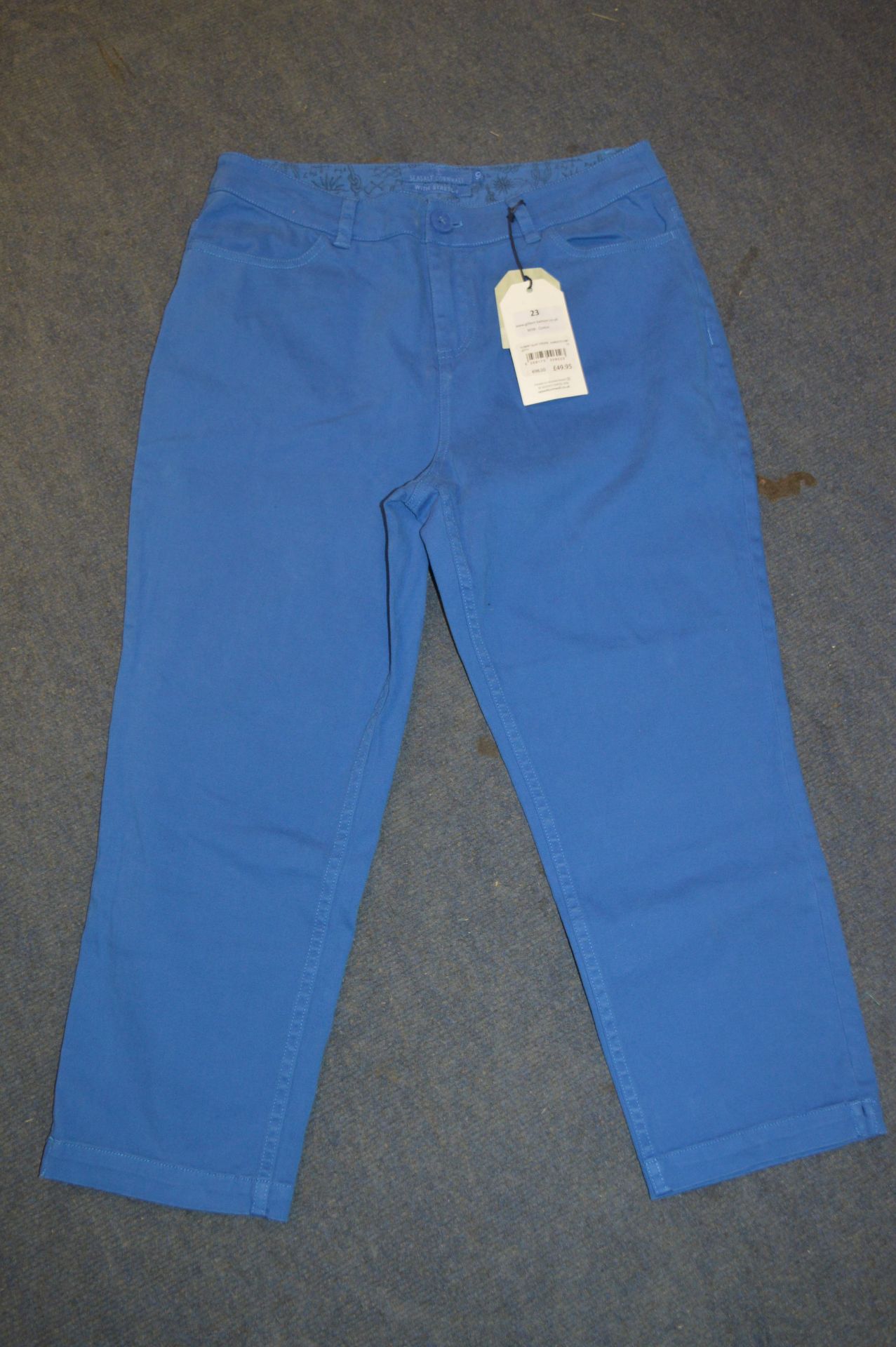 *Pair of Sea Salt Blue Cropped Trousers