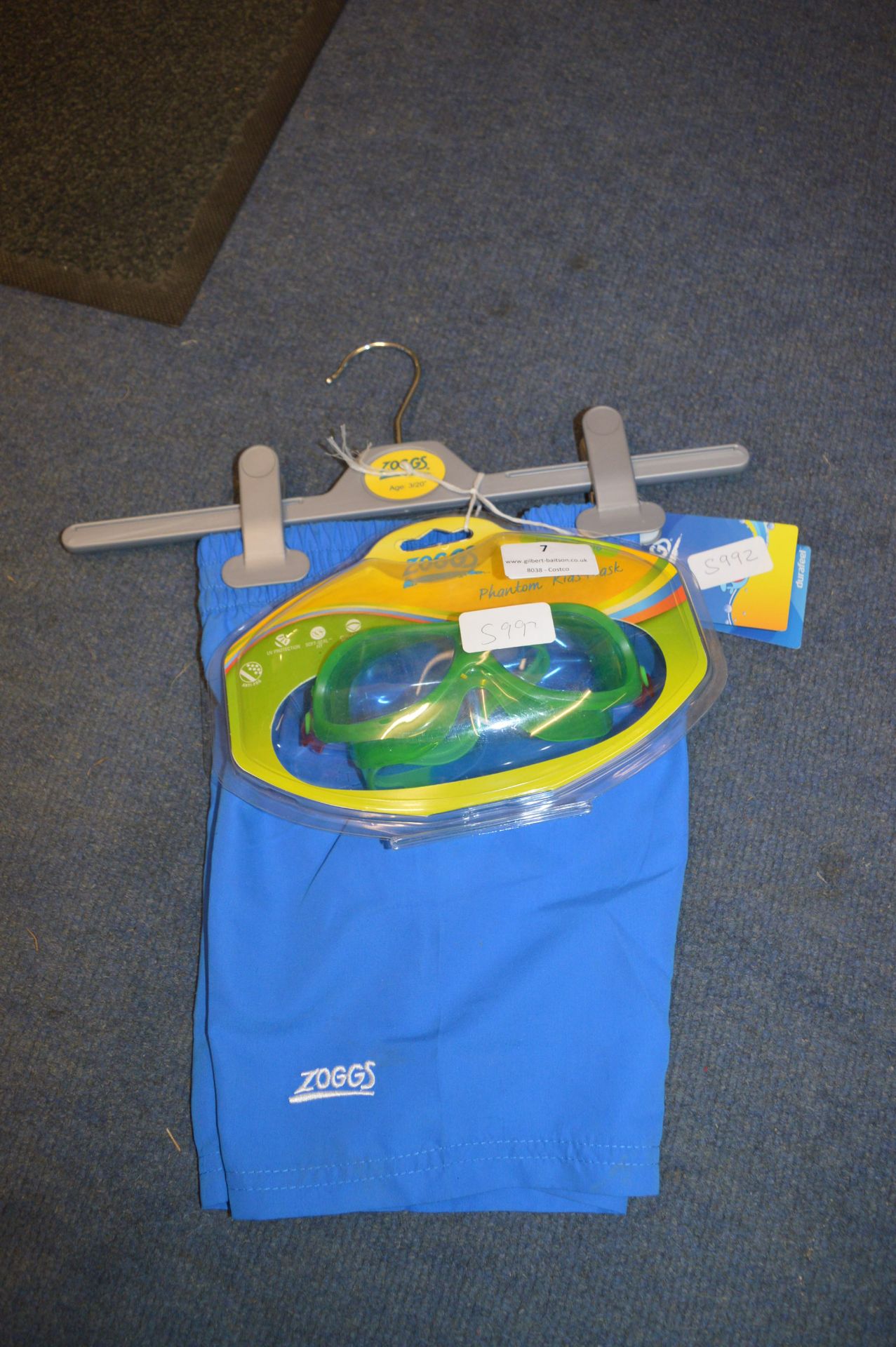 *Pair of Zogg Swimming Goggles and Kids Swimming Shorts