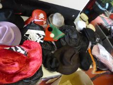 *Large Box of Hats Including Witches, Pirates, Gan
