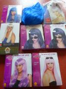 *Eight Assorted Wigs