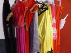 *Eight Assorted Chinese, and Belly Dancer Costumes