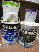 Two Tins of Masonry Paint, Tin of White Gloss and