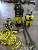 Two Karcher Pressure Washers with Fittings