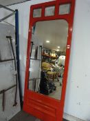 *Large Antique Mirrored Door with Double Edged Gla