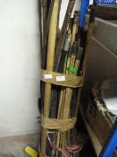 Bundle of Drain Cleaning Rods and Brooms