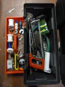 Plastic Toolbox Containing a Quantity of Tools an