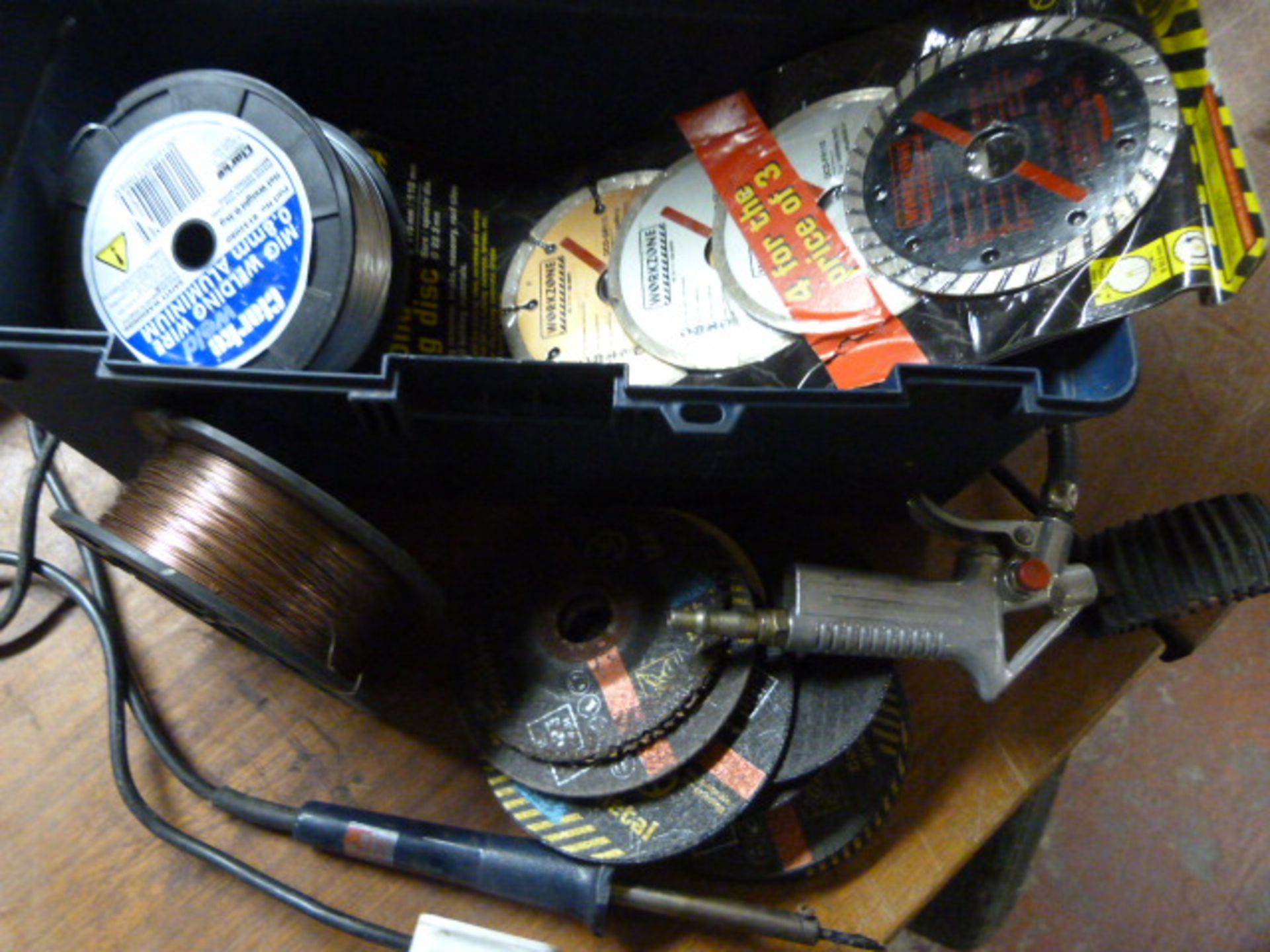 Toolbox Containing Pneumatic Tool, Soldering Iron