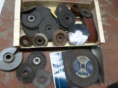 Box of Grinding Discs, Wire Brushes, etc.
