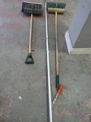 Snow Shovel, Stiff Broom and Pruner