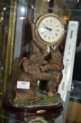 Juliana Collection Clock - Two Playful Elephants