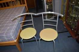 Pair of Metal Framed Dining Chairs
