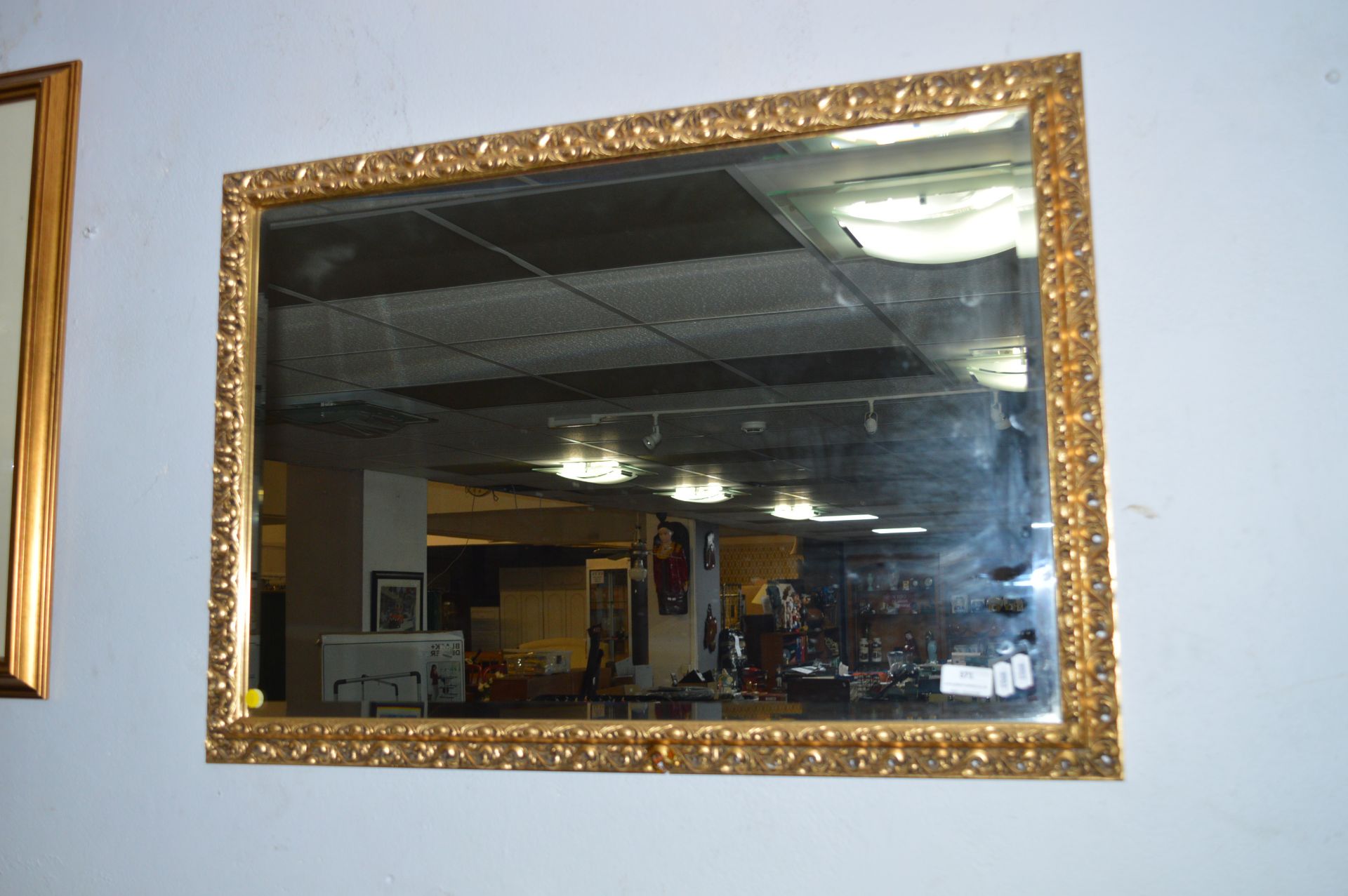 Gilt Framed Beveled Edge Wall Mirror