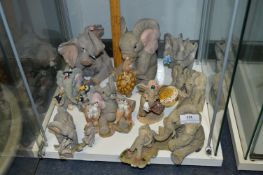 Nine Assorted Elephant Figurines Including Tuskers