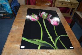Wall Hanging Glass Print - Tulips