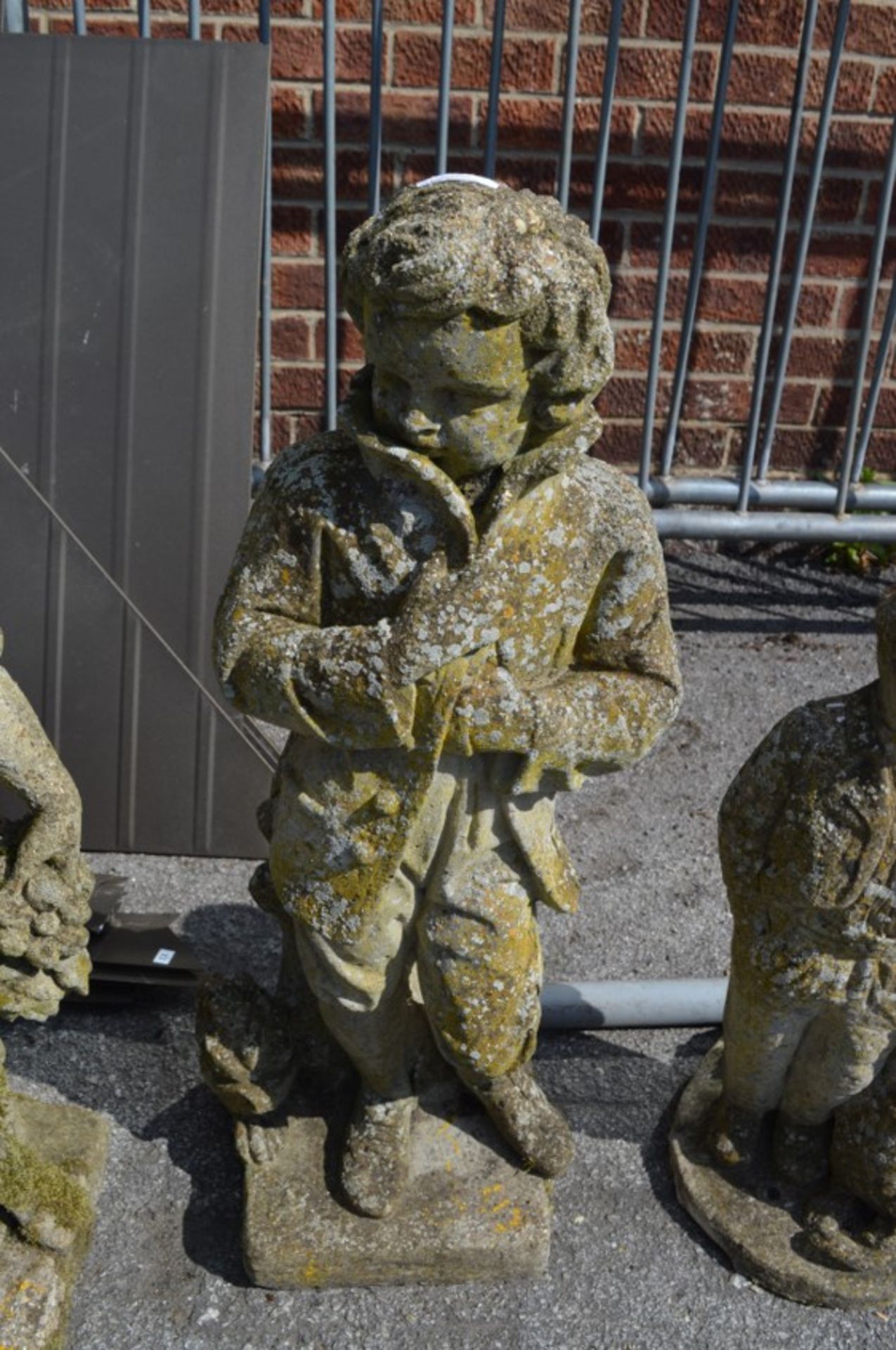 Stone Effect Garden Statue of a Young Boy