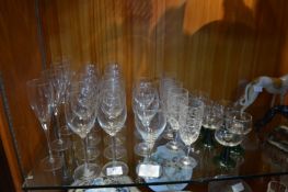 Collection of Wine Glasses Including some Crystal