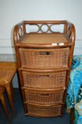 Four Height Rattan & Bamboo Chest of Drawers