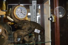Mother & Calf Elephant Clock
