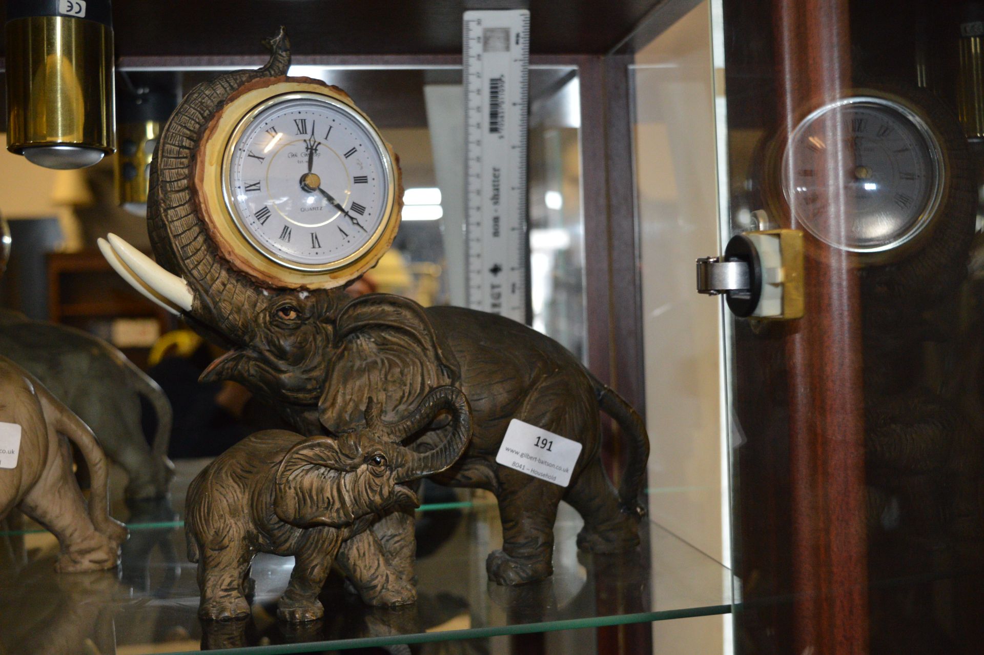 Mother & Calf Elephant Clock