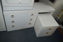 White Bedroom Dressing Chest and Matching Two Draw