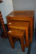 Nest of Chunky Walnut Tables