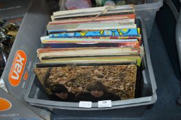 Box of LP Records Including The Beatles, etc.