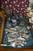 Tray Lot of Plated Ware