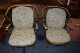 Pair of Ercol Armchairs (AF)