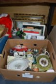 Two Boxes of Miscellaneous Pottery, Ornaments, Boo
