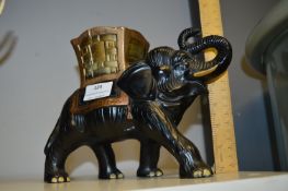 Black Elephant with Gilt Basket