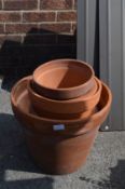 Five Terracotta Pots