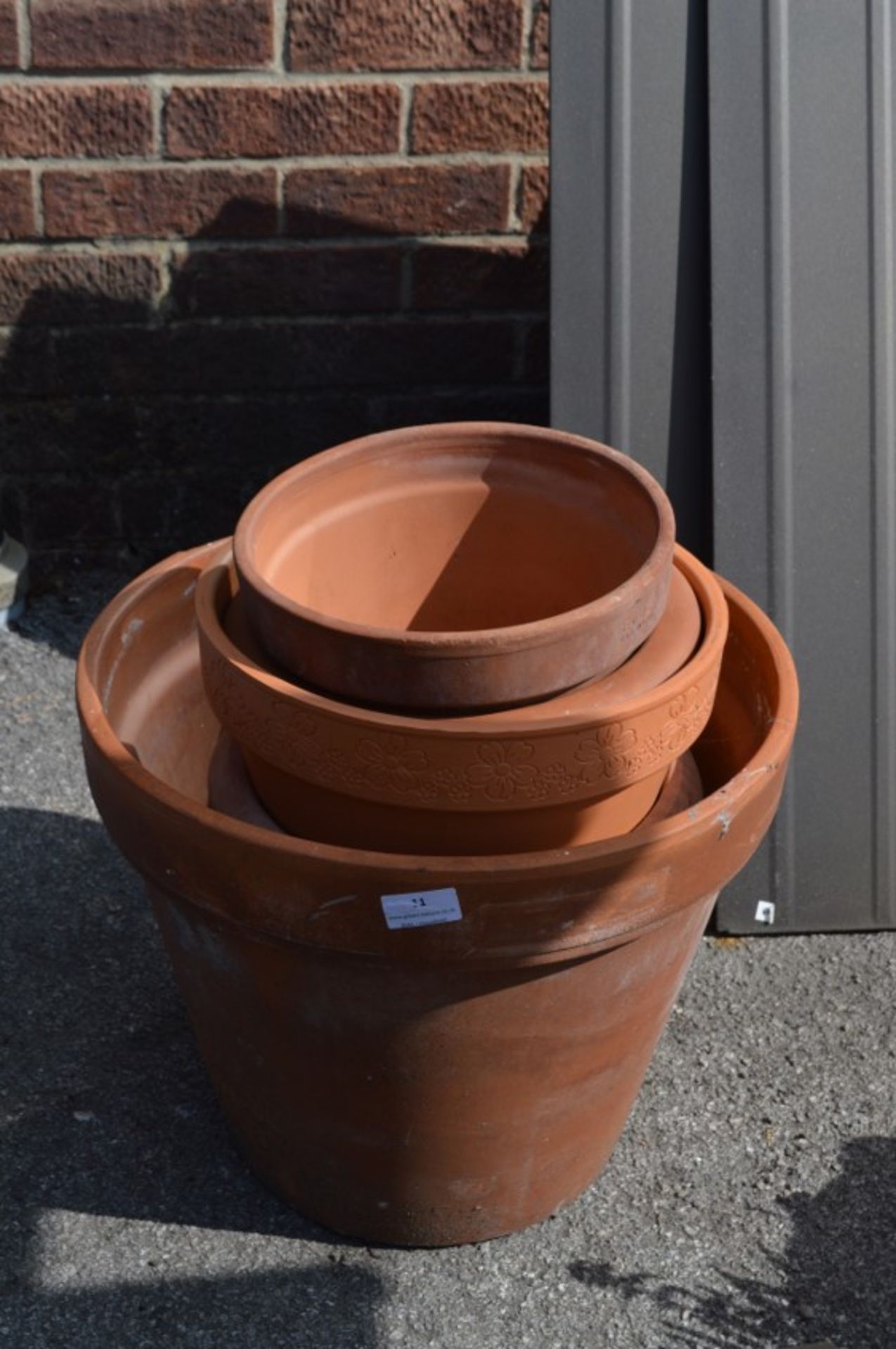 Five Terracotta Pots