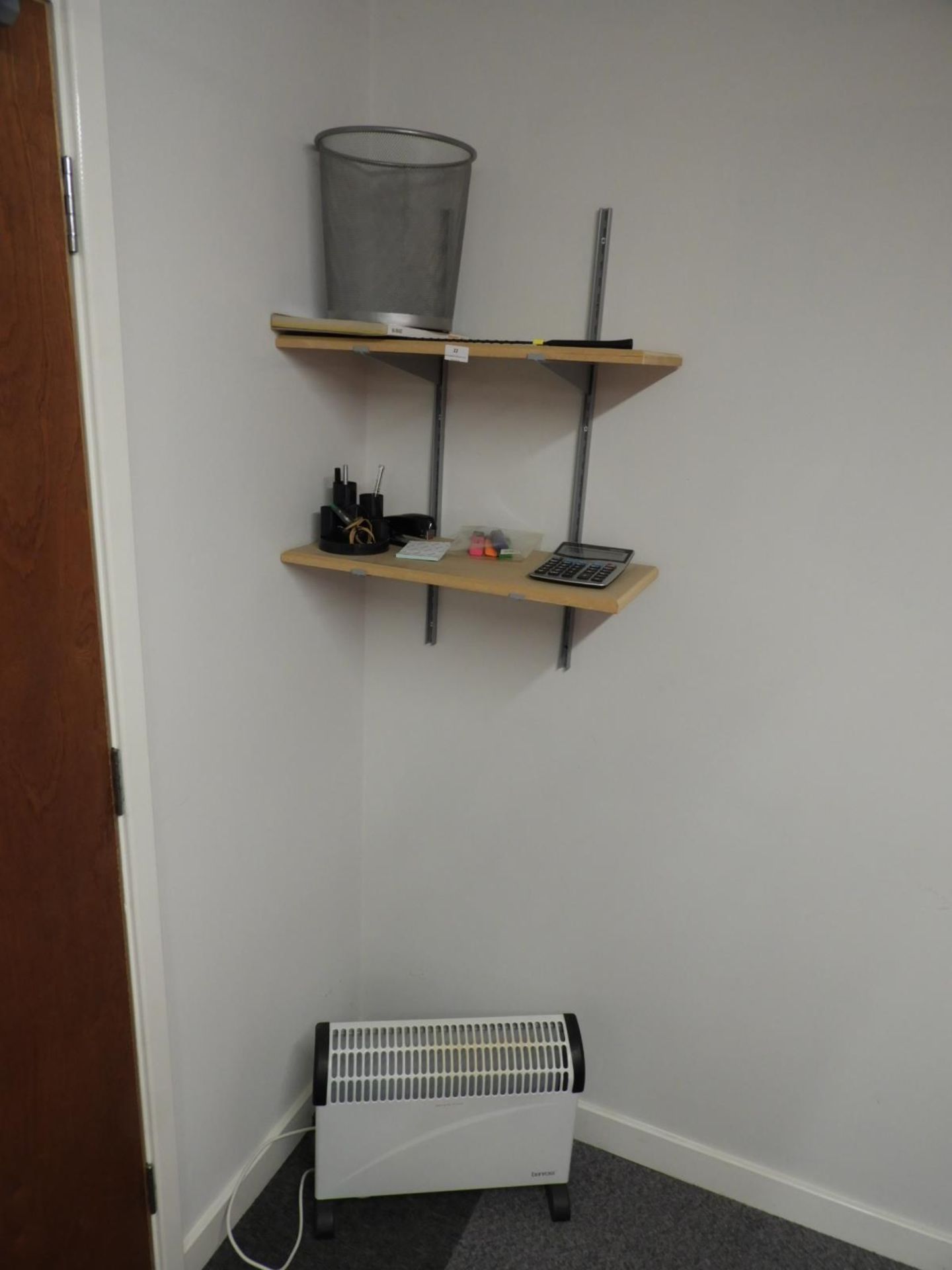 *Pair of Adjustable Office Shelves, Assorted Sundr