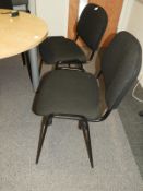 *Four Black Stackable Office Chairs