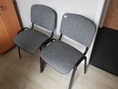 *Pair of Stackable Grey Chairs