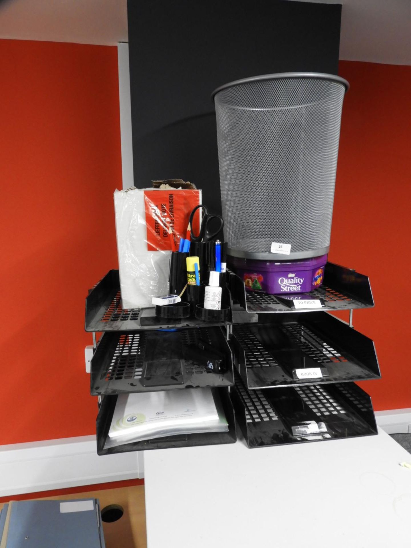 *Assorted Filing Trays and Office Sundries, Low En