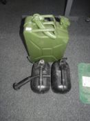*20L Jerry Can and Two Plastic Fuel Containers