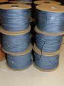 Six Rolls of Pale Blue Braid