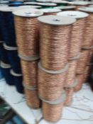Six Rolls of Copper Glitter Machine Knitting Wool