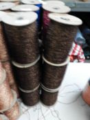 Six Rolls of Brown Glitter Machine Knitting Wool