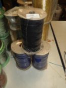 Two Rolls of Blue and One Roll of Black Braided Th
