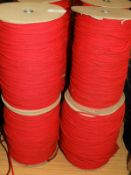 Four Rolls of Red Drawstring Cord