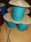 Three Rolls of Turquoise Drawstring Cord