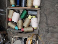 Nine Rolls of Assorted Wools and Yarns