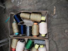 Nine Rolls of Assorted Wools and Yarns