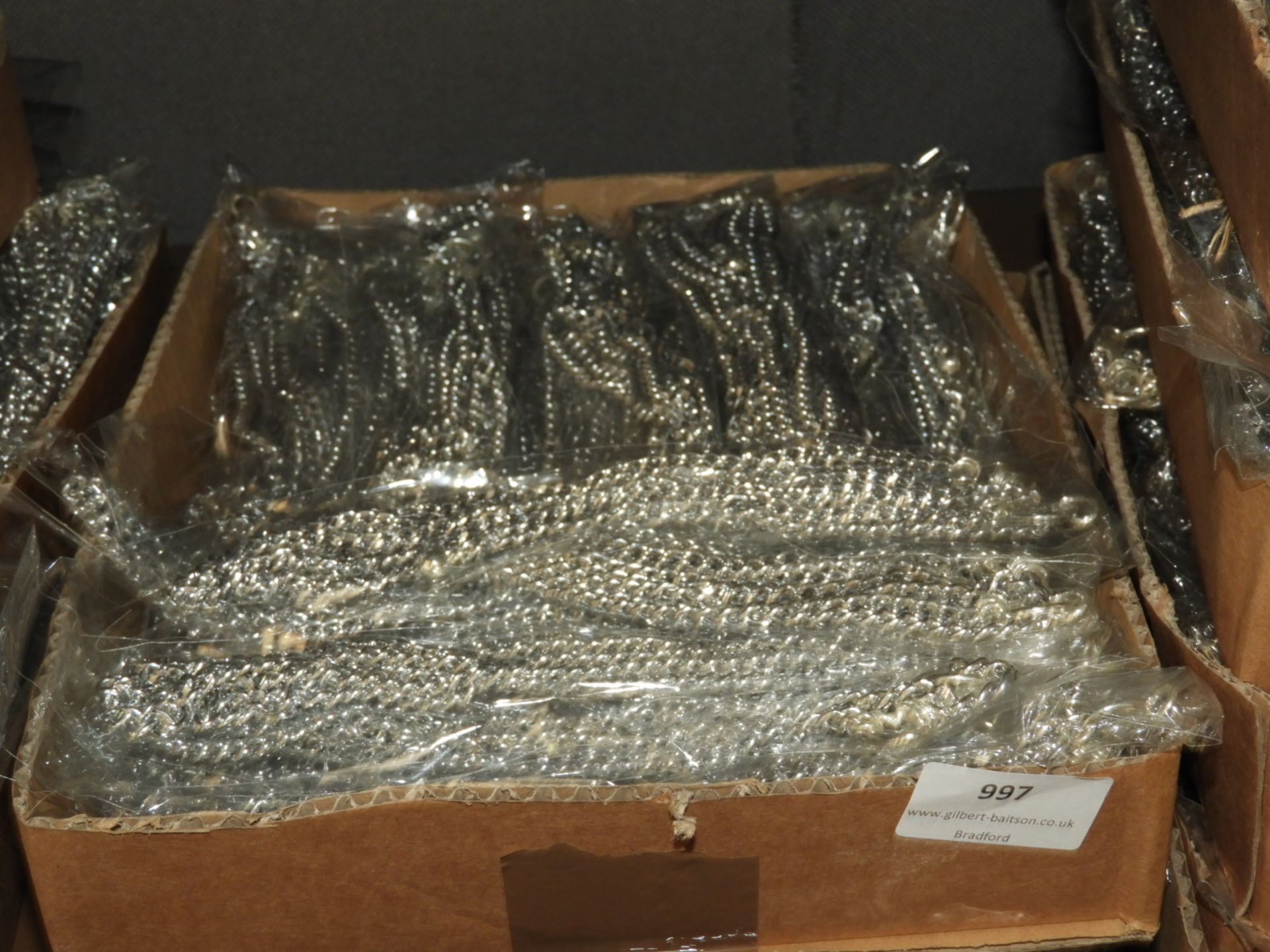 Box Containing 20 Lengths of Chrome Chain