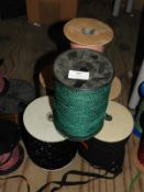 Six Assorted Rolls of Thread and Braid
