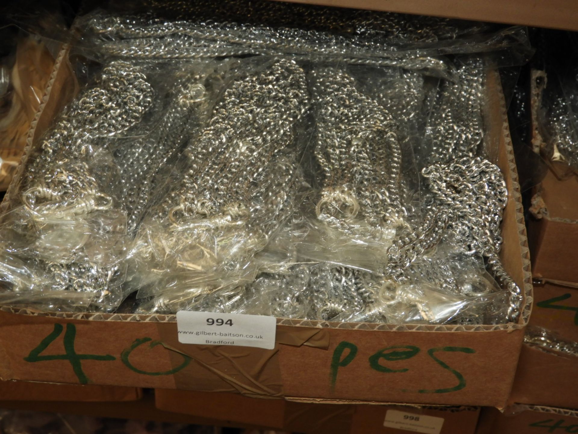 Box Containing 20 Lengths of Chrome Chain